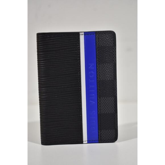 Louis Vuitton Damier Graphite Epi Leather Black Stripe Pocket Organizer Wallet - Picture 2 of 7